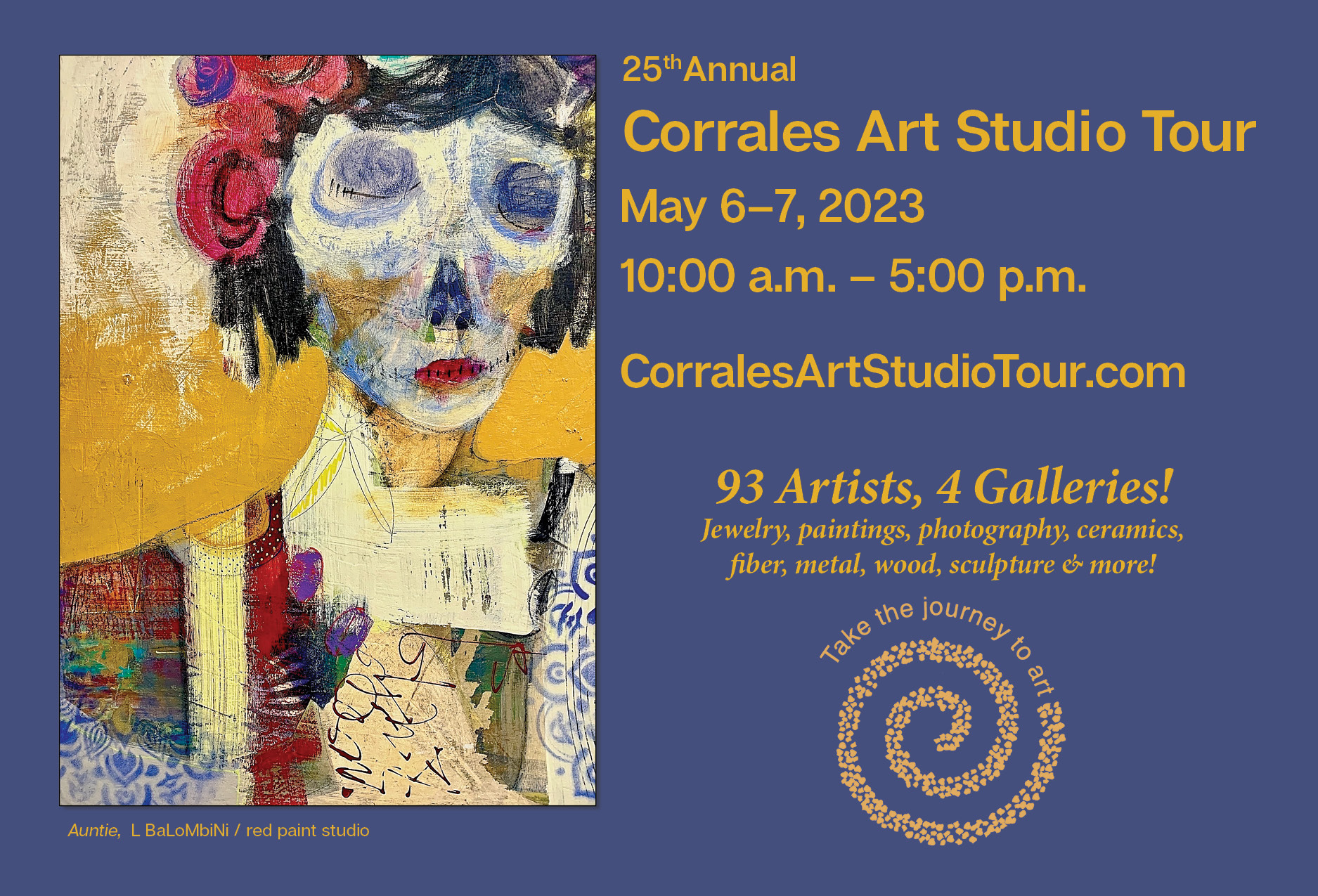 Postcard CAST front Corrales Studio Tour, Beth Larsen, abstract art, contemporary abstract